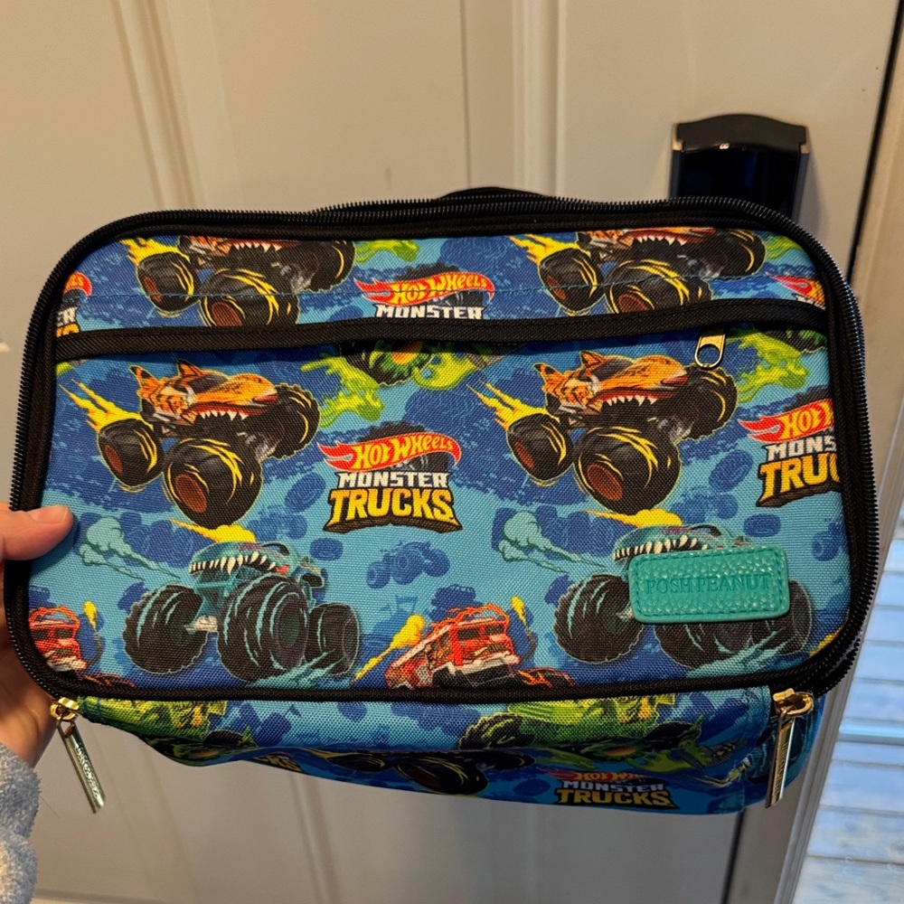 Posh Peanut Hot Wheels Monster Trucks Lunch Bag